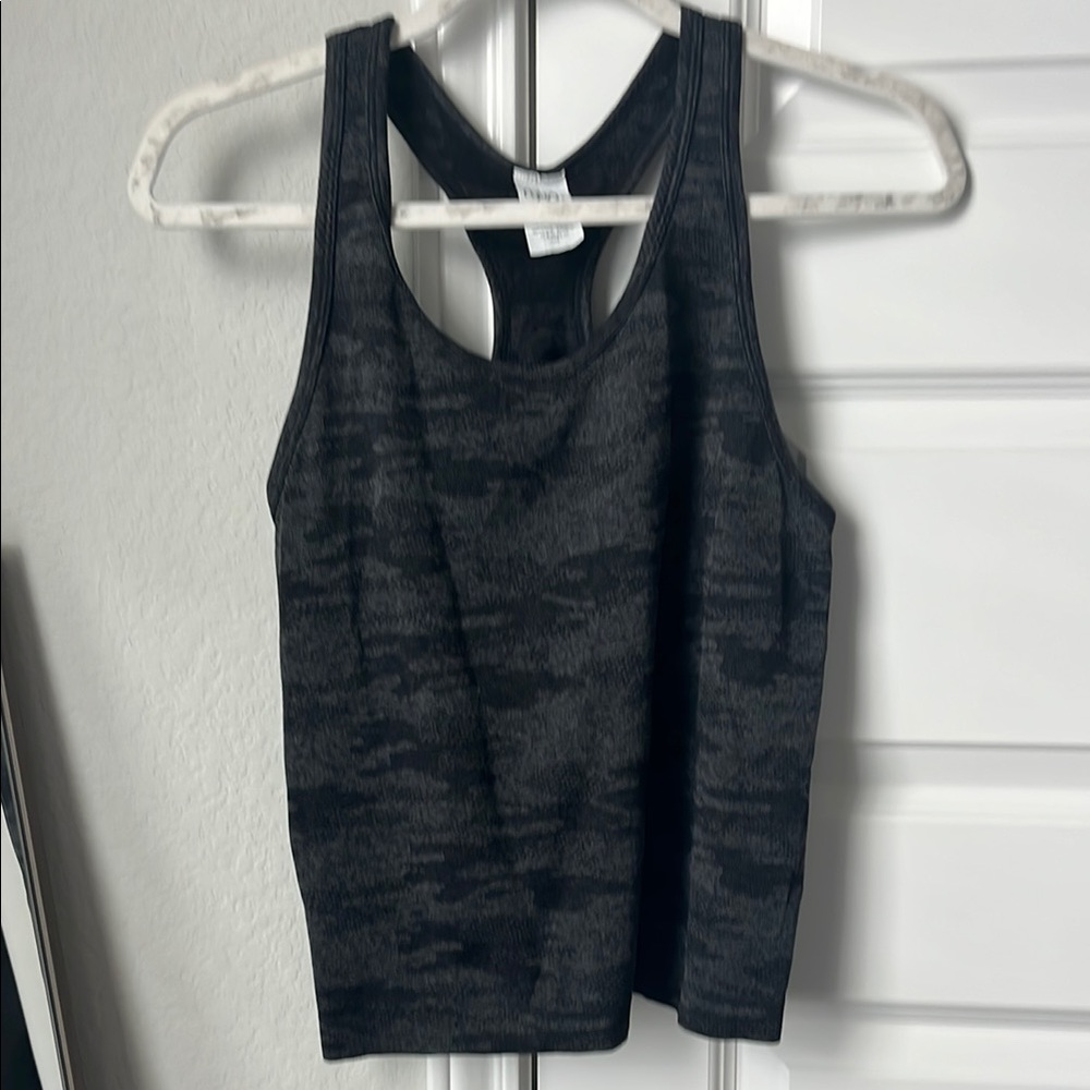 Ryka Gray Sleeveless Fitted Crop Tank Top